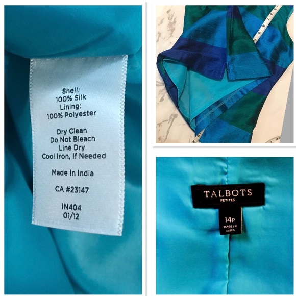 Talbots Sleeveless raw silk top (EUC) - Picture 10 of 11